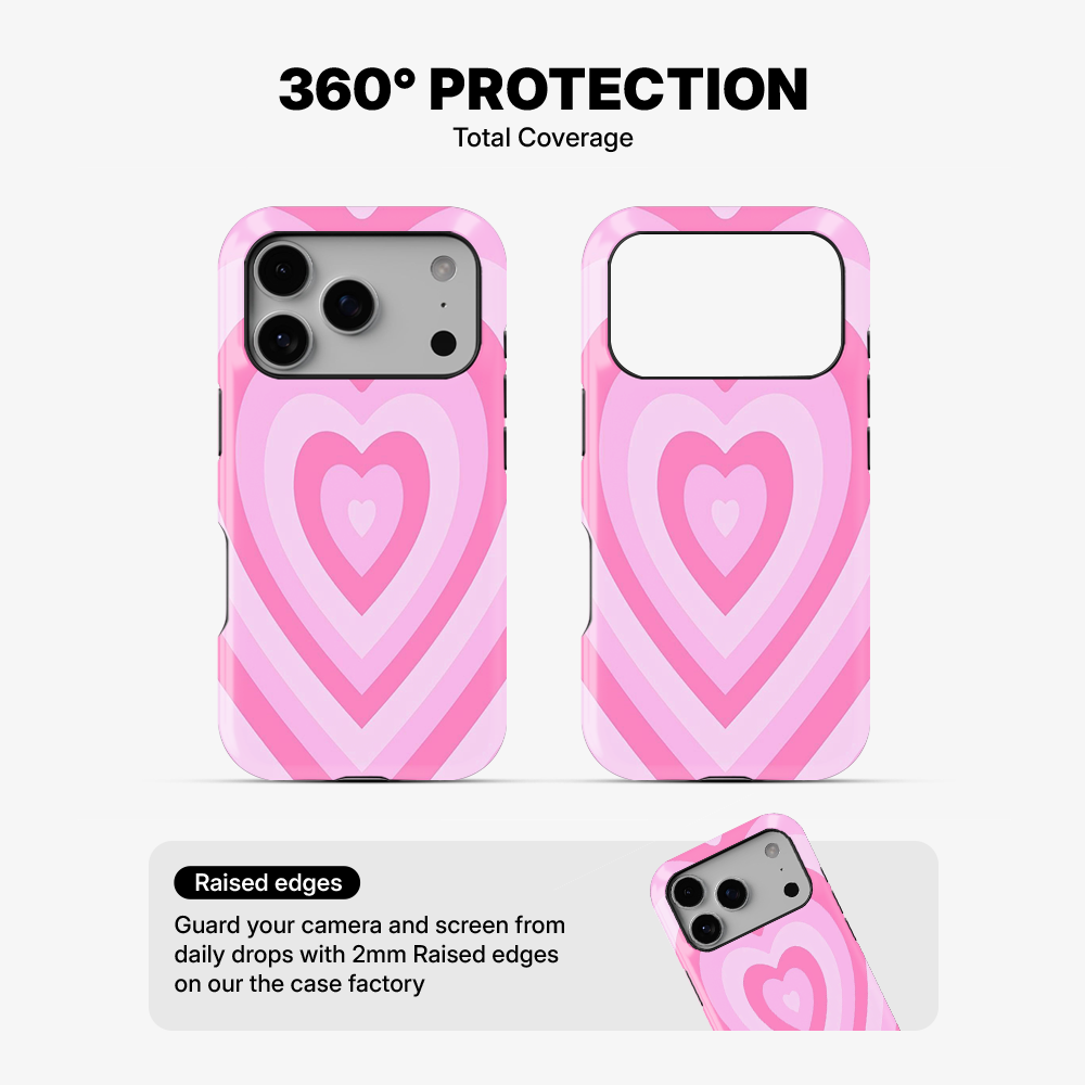 Y2K Pink Hearts Phone Case