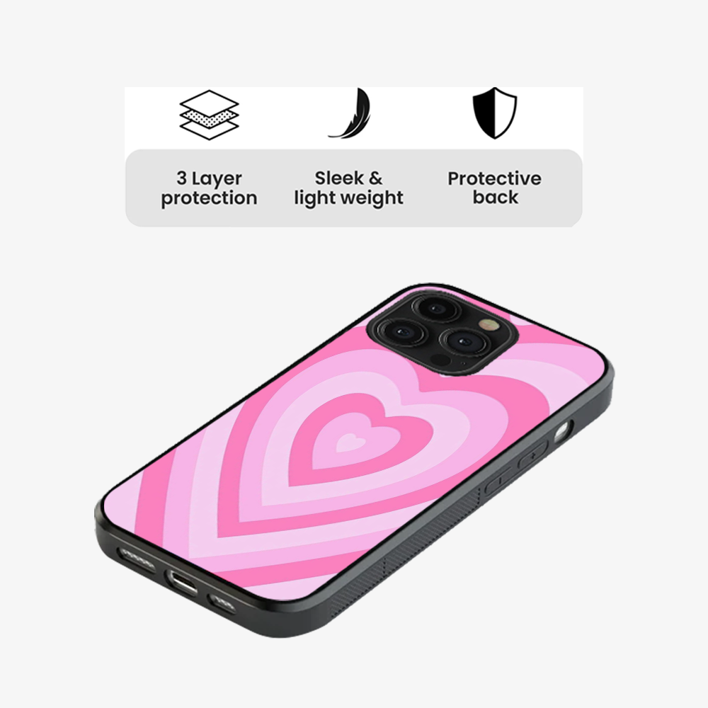 Y2K Pink Hearts Phone Case