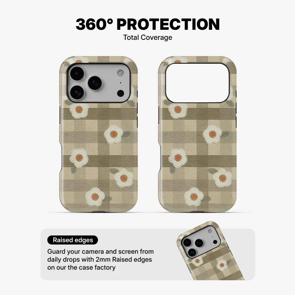Checkered Flower Phone Case