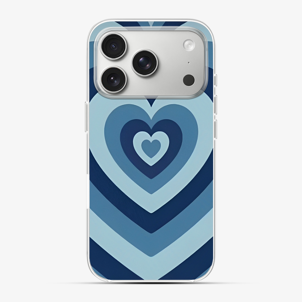 Blue Y2K Hearts Case