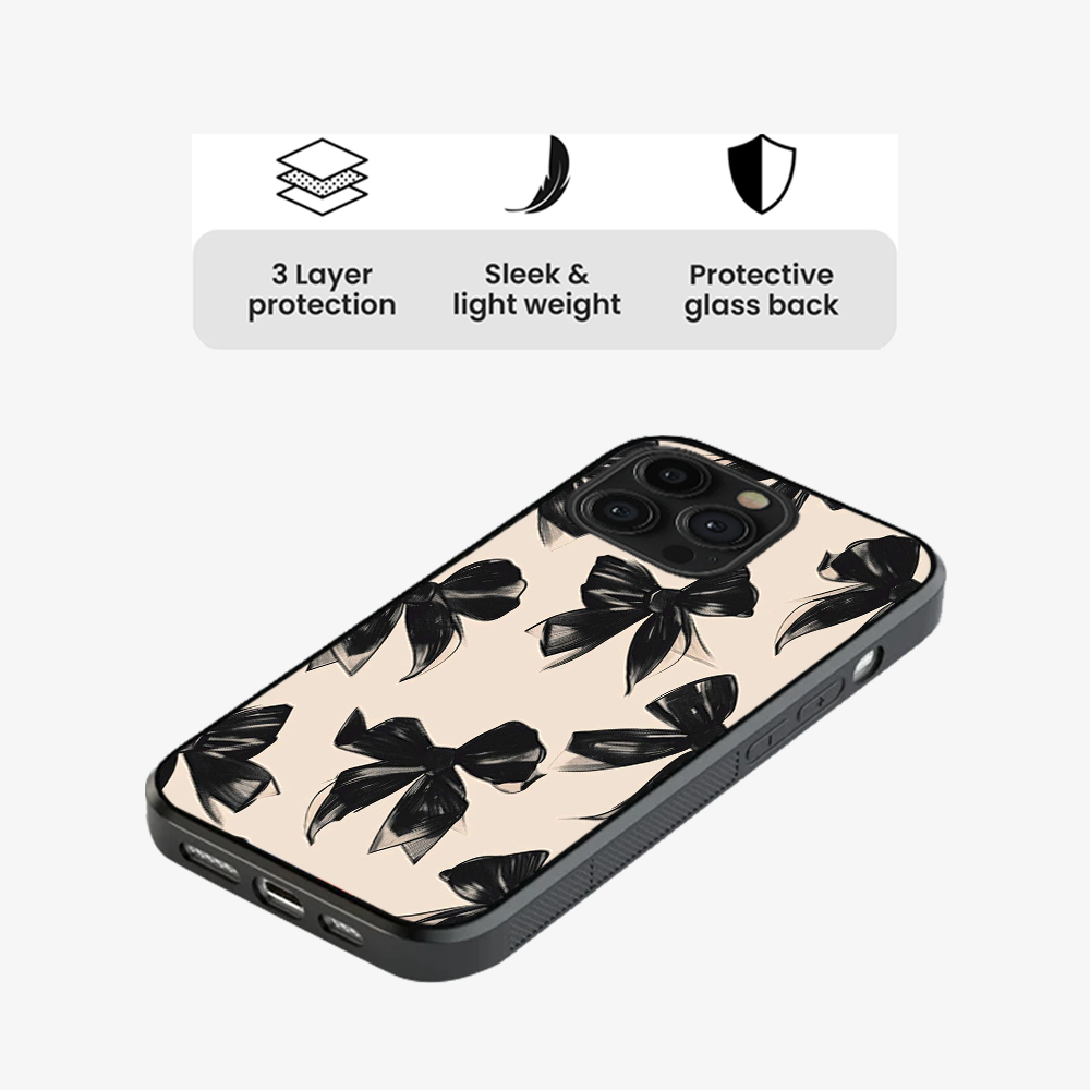 Coquette Black Bow Phone Case