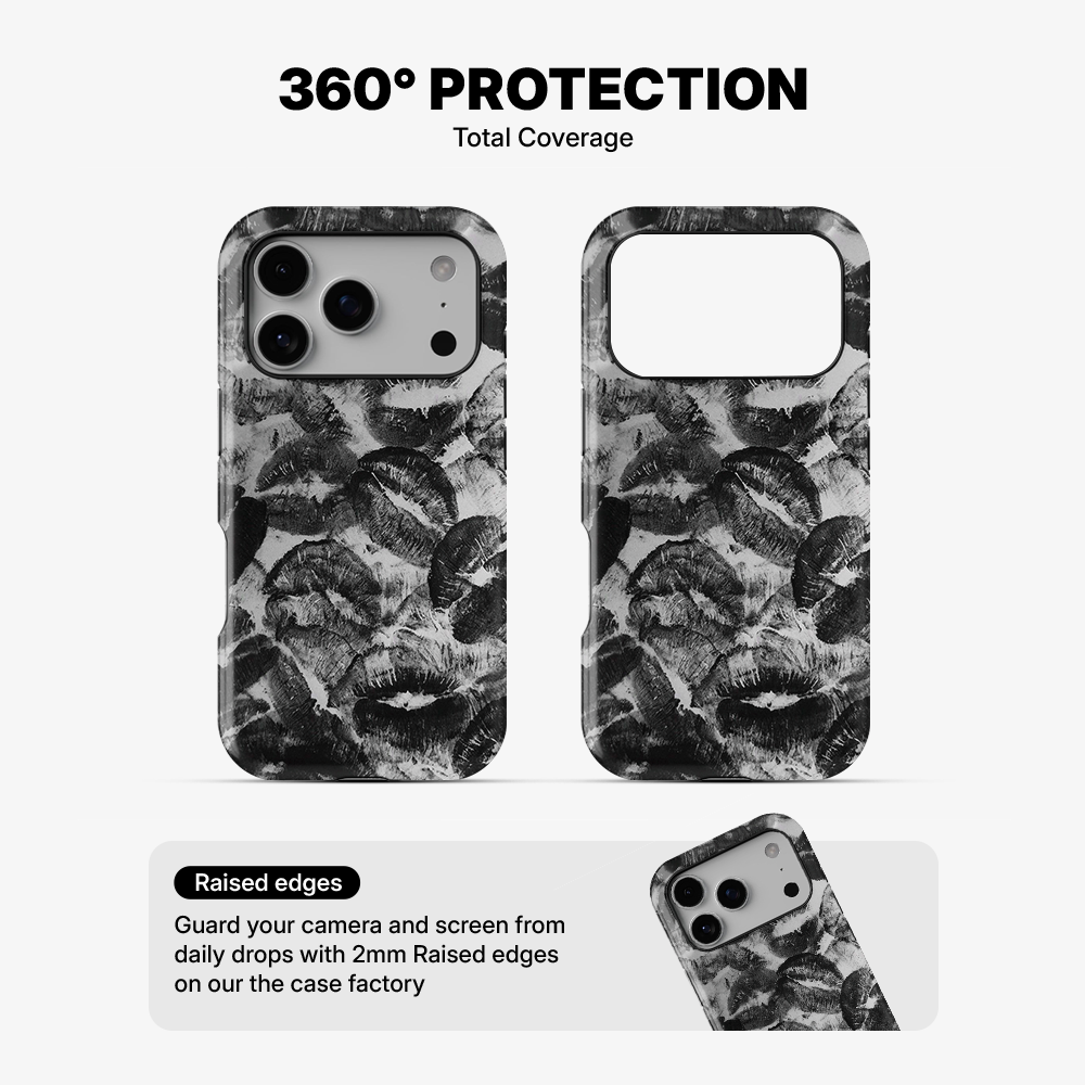 Black Lips Pattern Phone Case