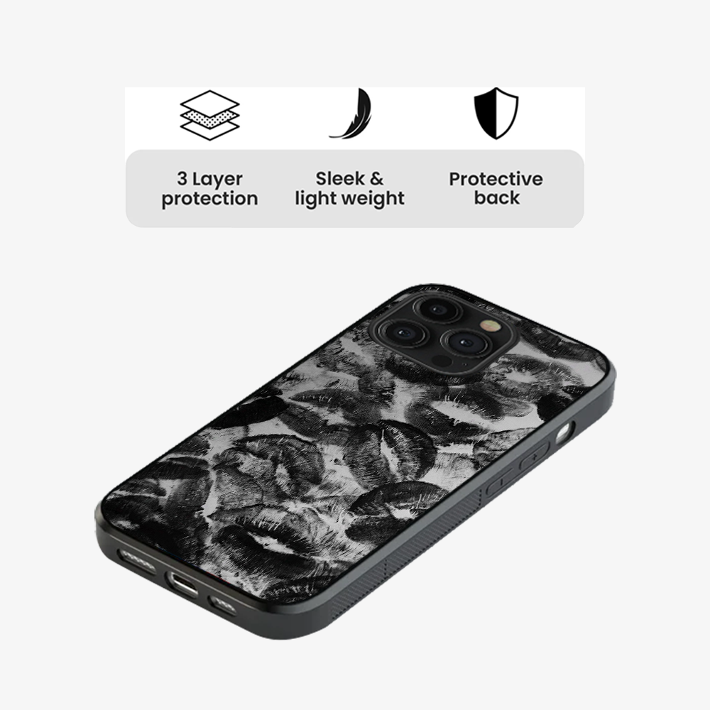 Black Lips Pattern Phone Case