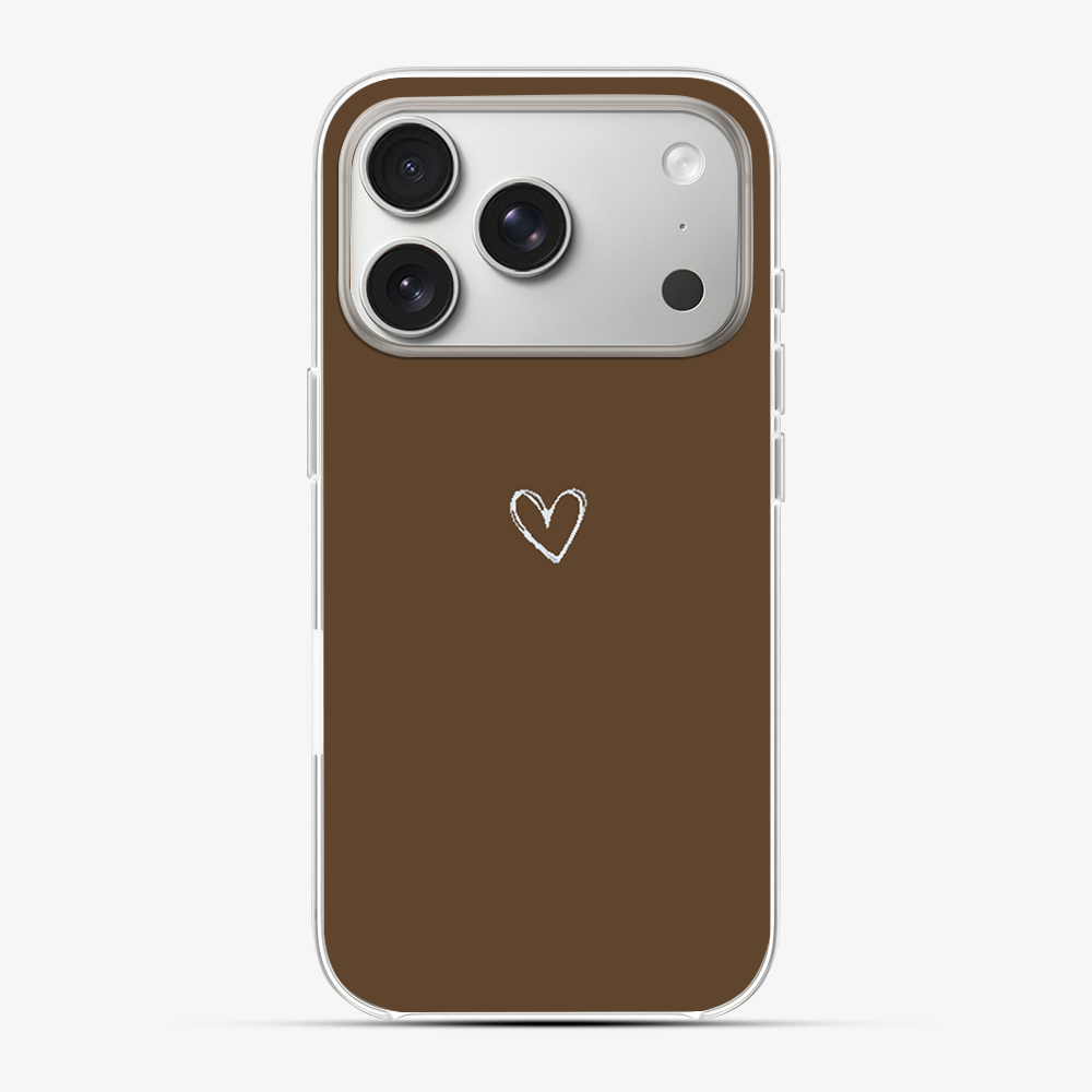 Brown Heart Phone Case