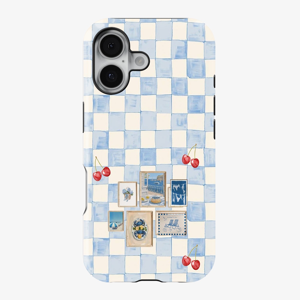 Sea Side Checker Phone Case