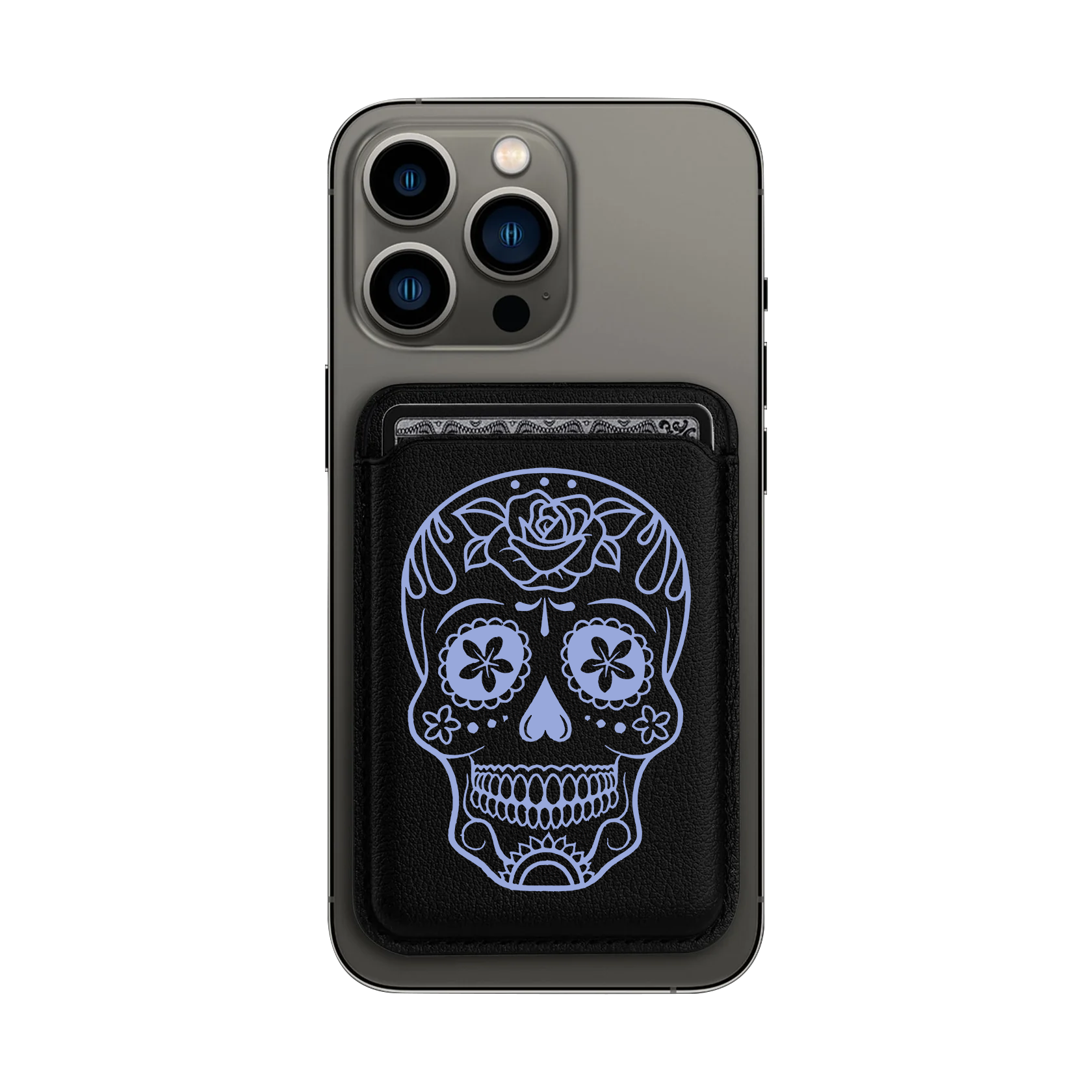 Blue Skull Magsafe Wallet