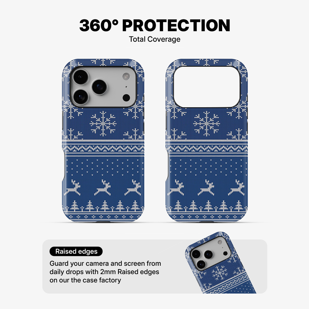 Christmas Navy Snowflake Phone Case