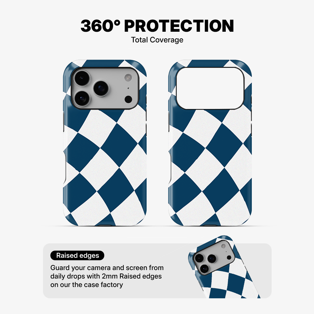 Blue & White Checkered Phone Case