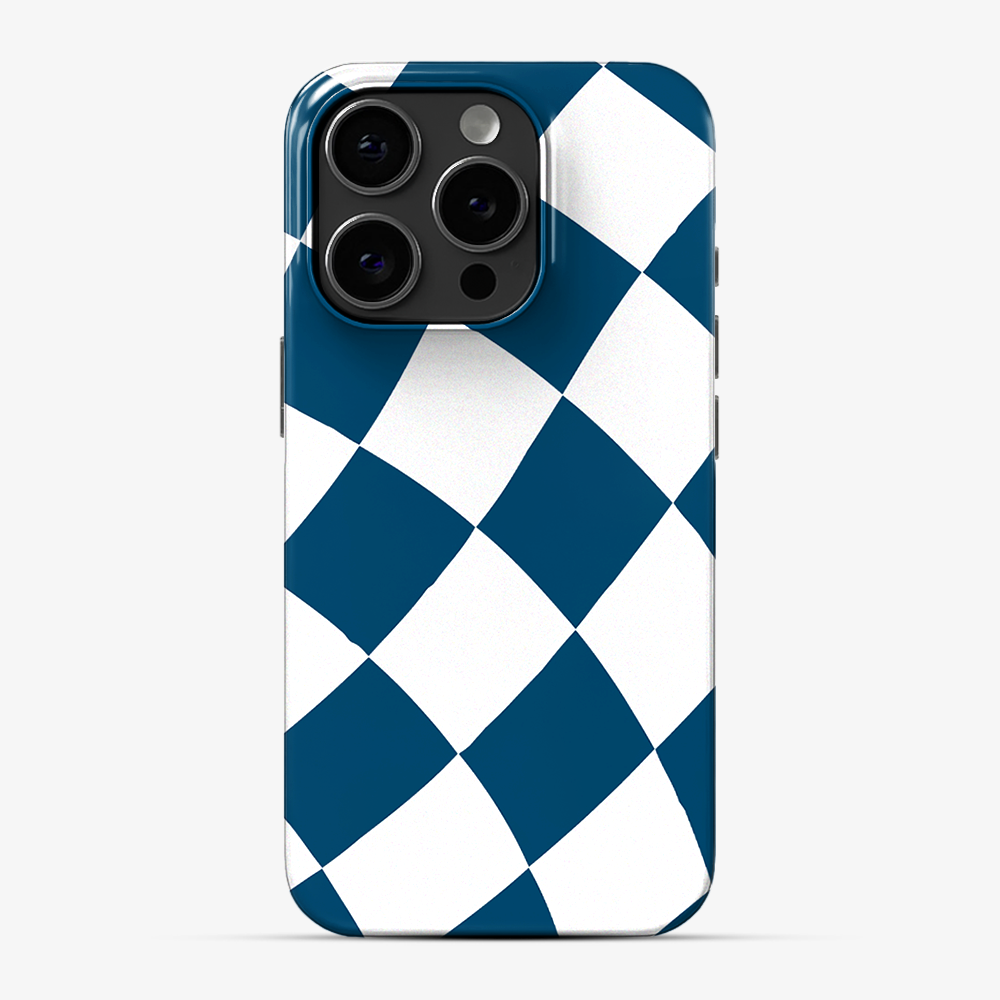 Blue & White Checkered Phone Case