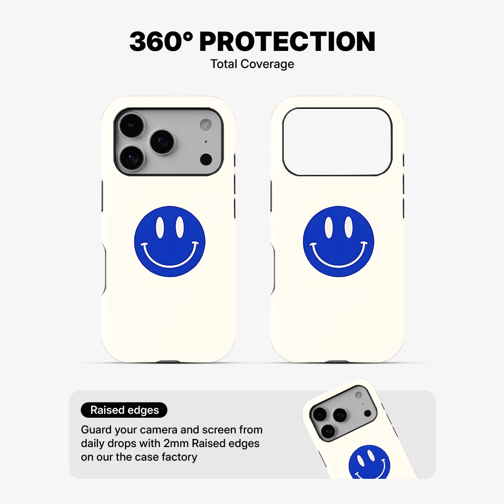 Blue Smiley Phone Case