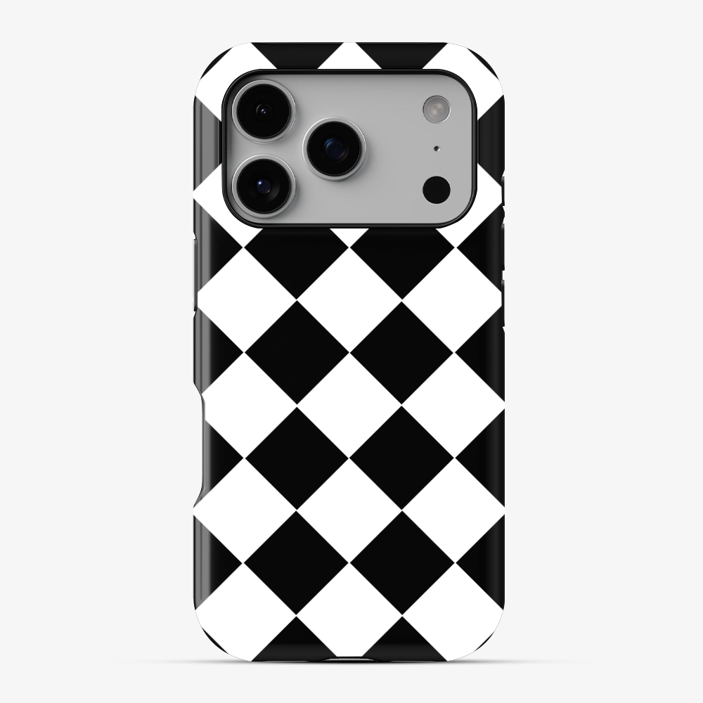 Black Checkered Phone Case