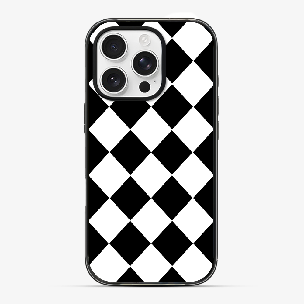 Black Checkered Phone Case