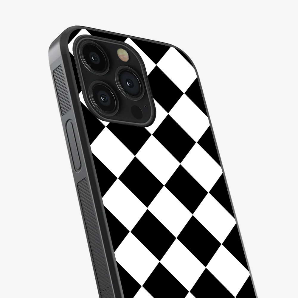 Black Checkered Phone Case