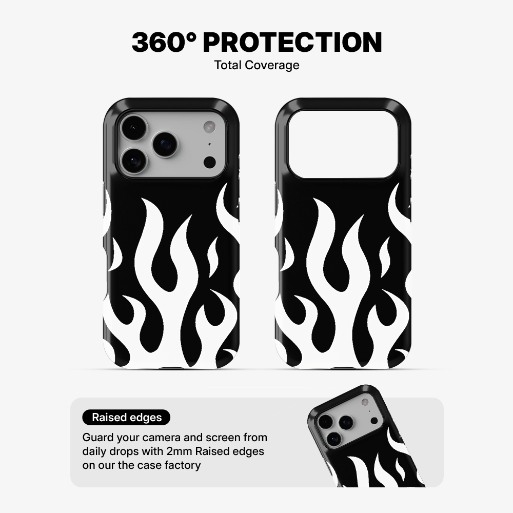 Flame Phone Case | White