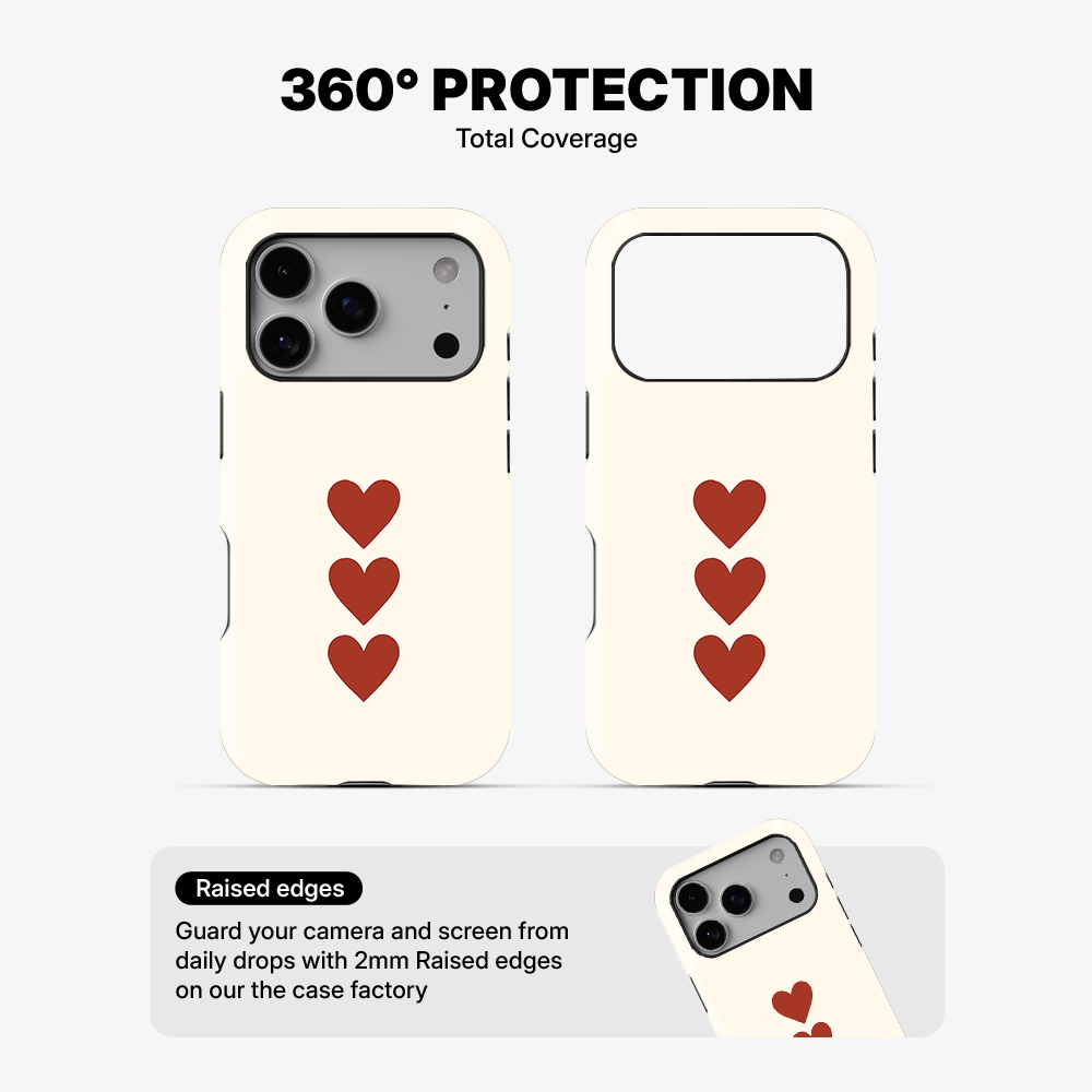 Three Hearts Phone Case