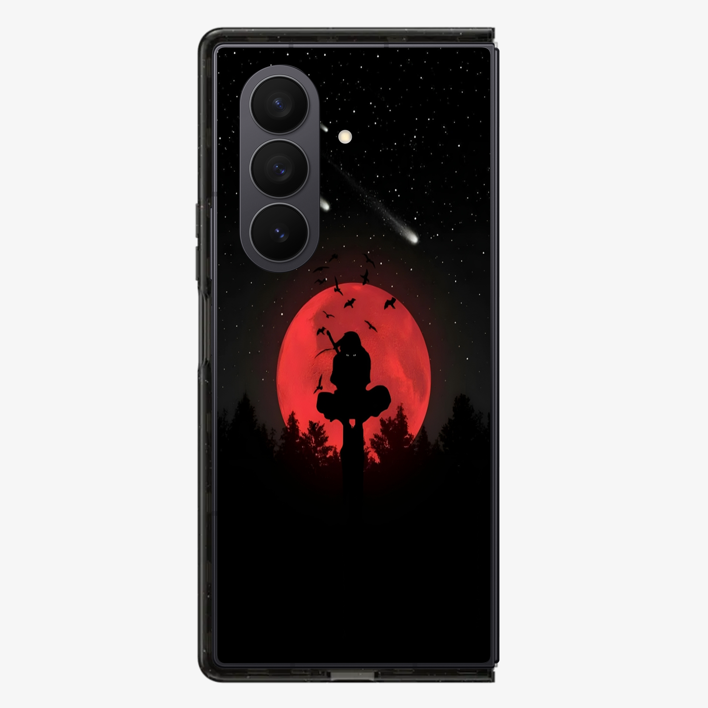 Anime Itachi Over a Moon Samsung Z Fold Phone Case