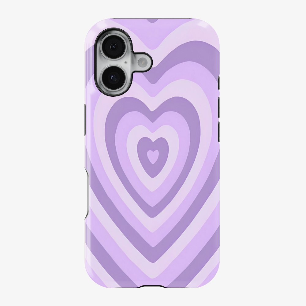 Y2K Purple Hearts Phone Case