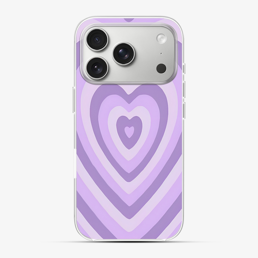 Y2K Purple Hearts Phone Case