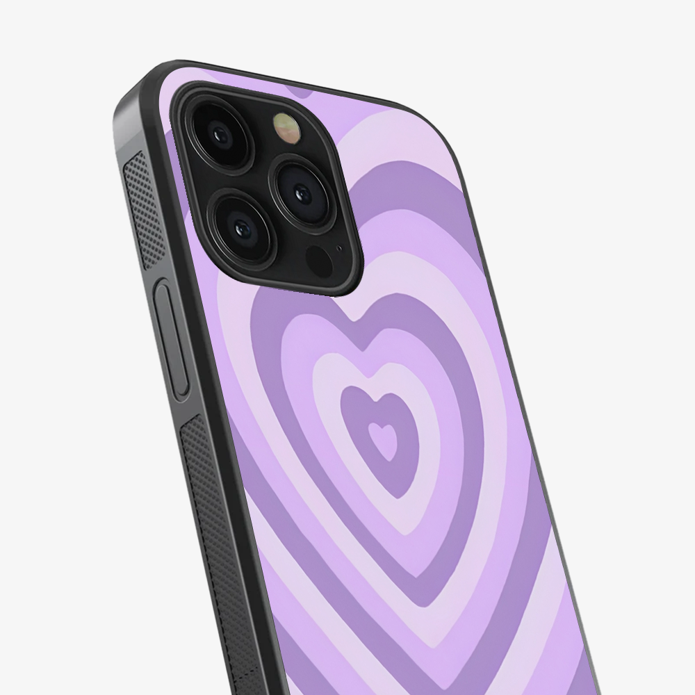 Y2K Purple Hearts Phone Case