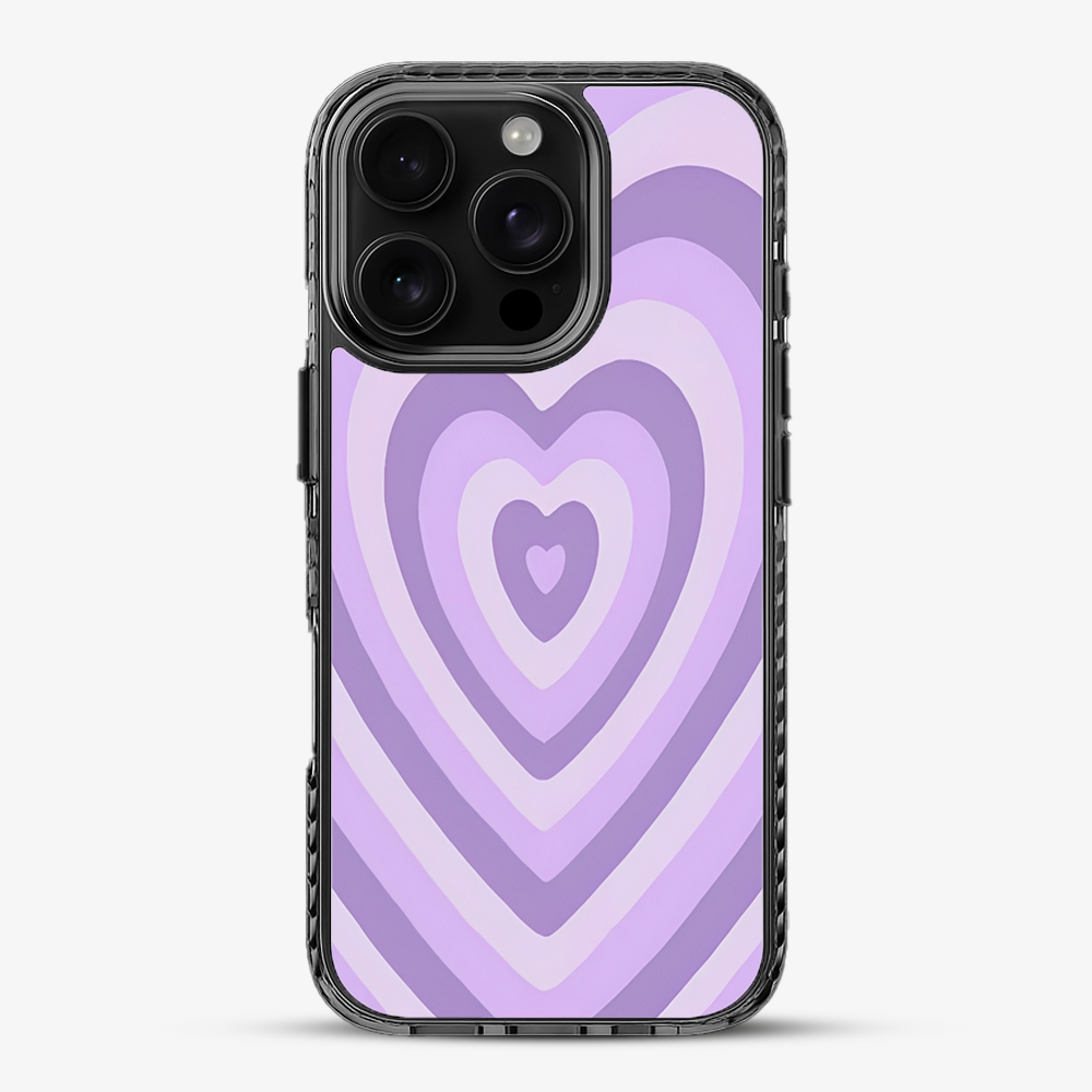 Y2K Purple Hearts Phone Case