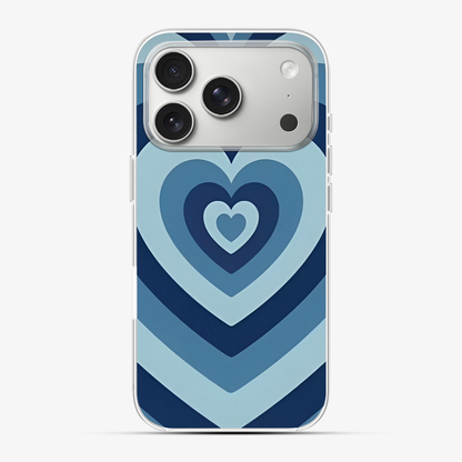 Blue Y2K Hearts Case