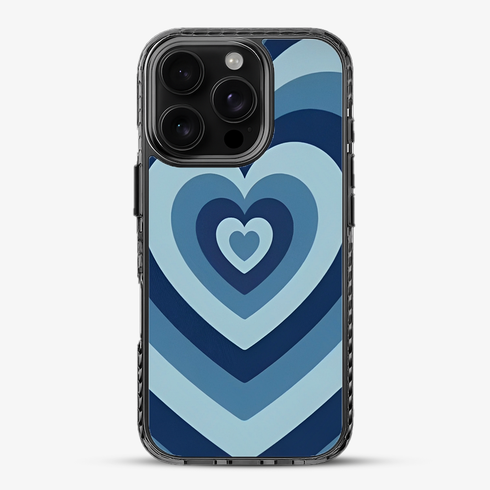 Blue Y2K Hearts Case