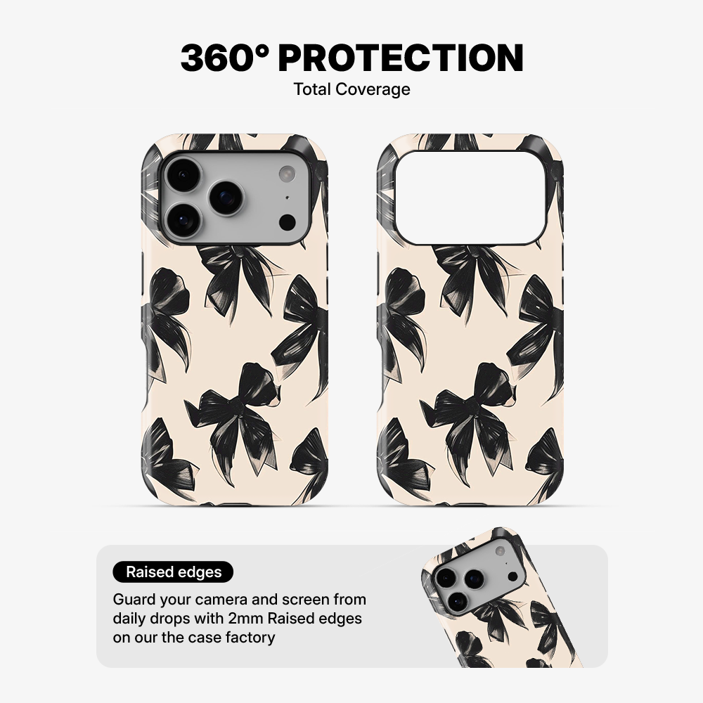 Coquette Black Bow Phone Case