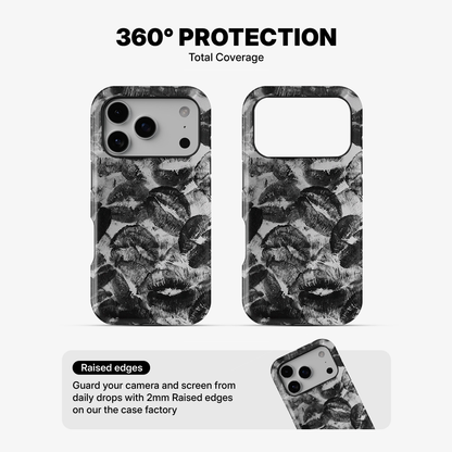 Black Lips Pattern Phone Case