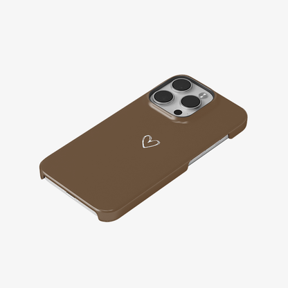 Brown Heart Phone Case