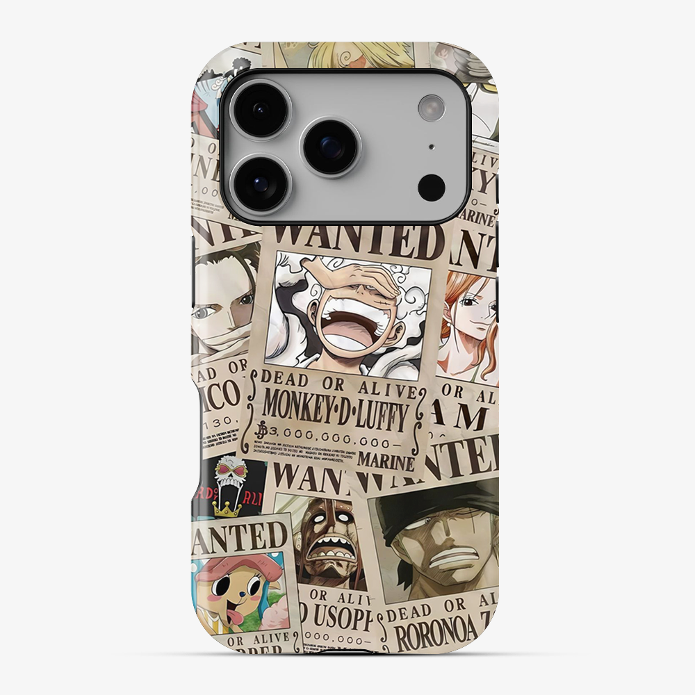 Wanted One Piece Luffy Anime Phone Case