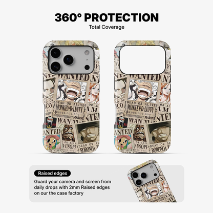 Wanted One Piece Luffy Anime Phone Case