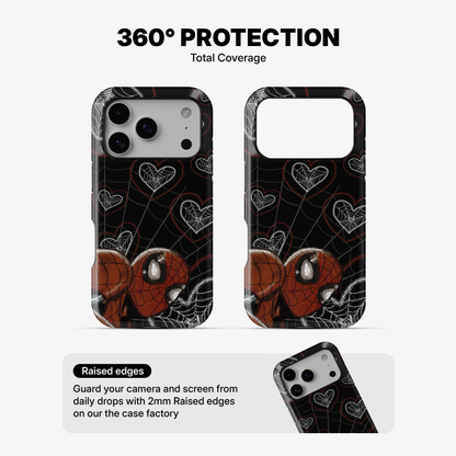 Spiderman Web-Heart Phone Case