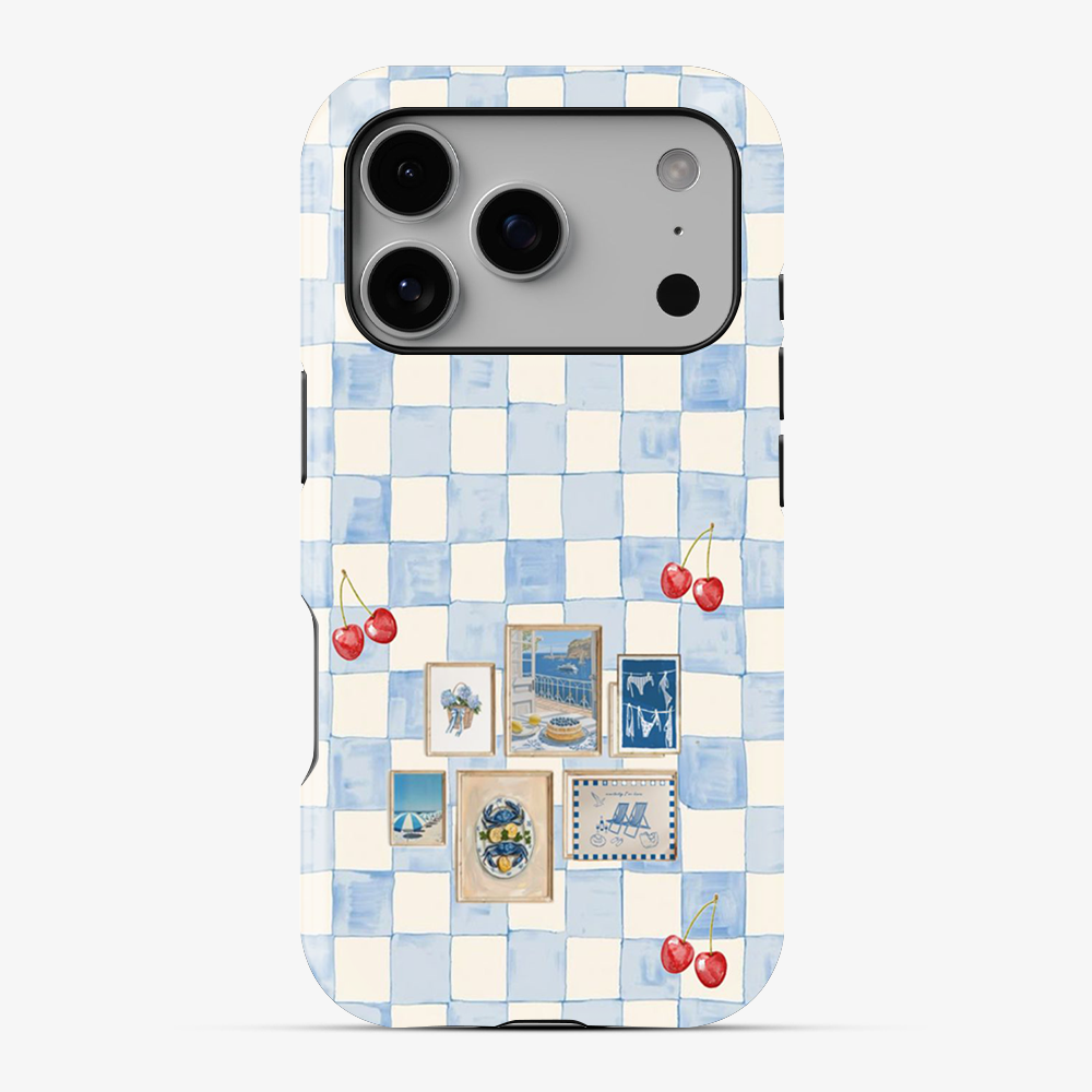 Sea Side Checker Phone Case