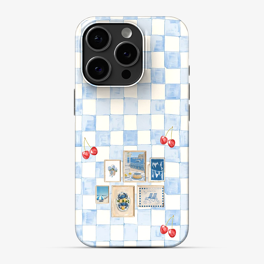 Sea Side Checker Phone Case