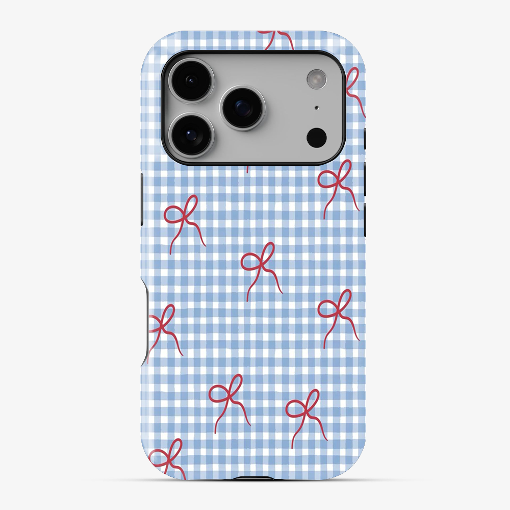 Checkered Bow Phone Case