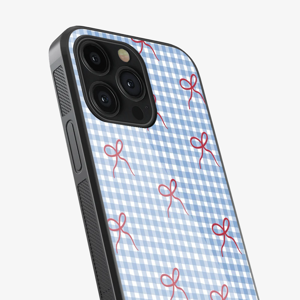 Checkered Bow Phone Case