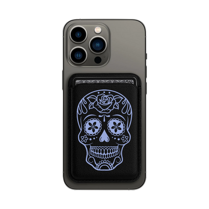 Blue Skull Magsafe Wallet