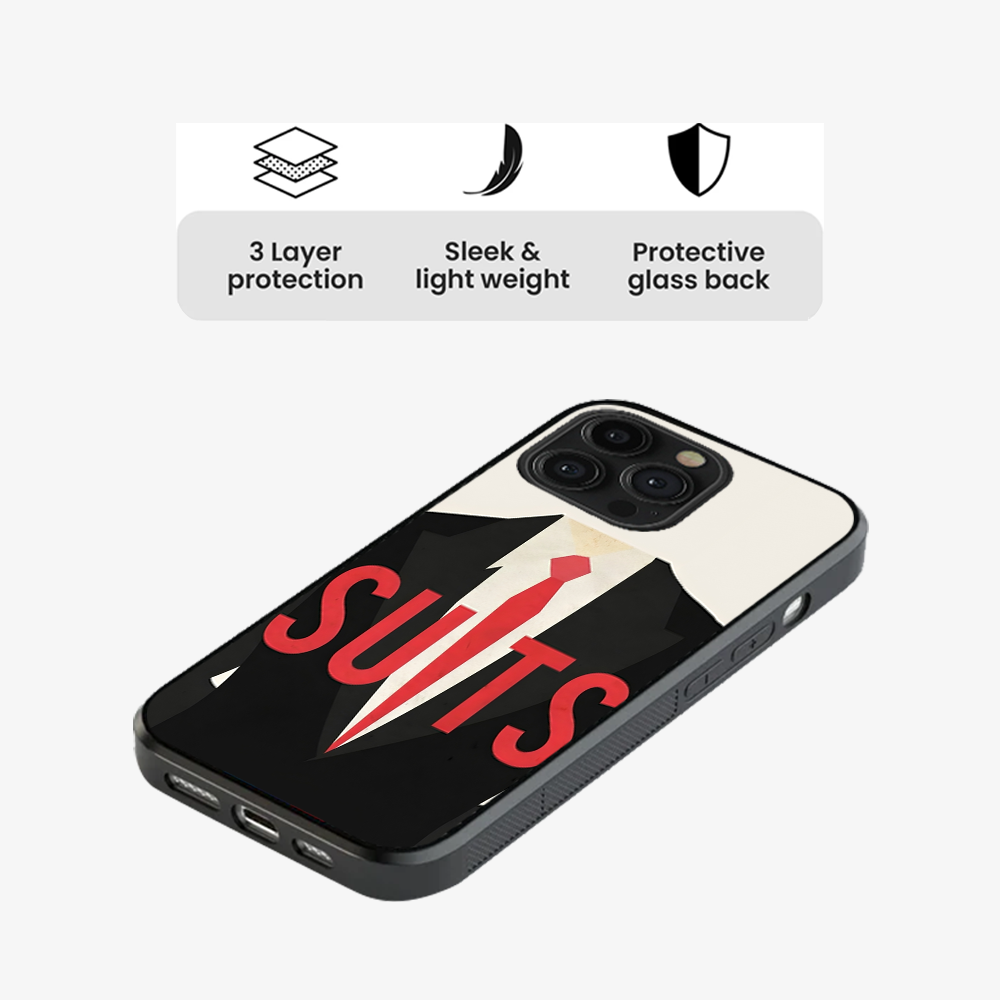 Suits Text Phone Case