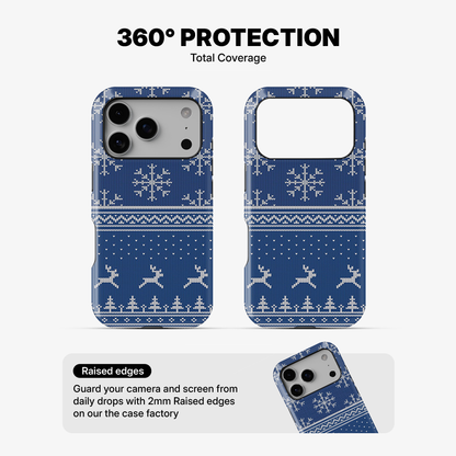 Christmas Navy Snowflake Phone Case