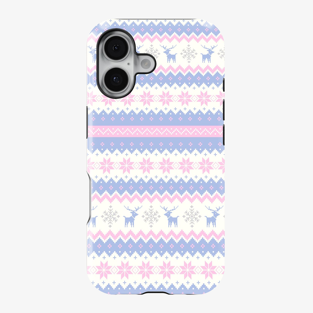 Christmas Pink Snowflake Phone Case