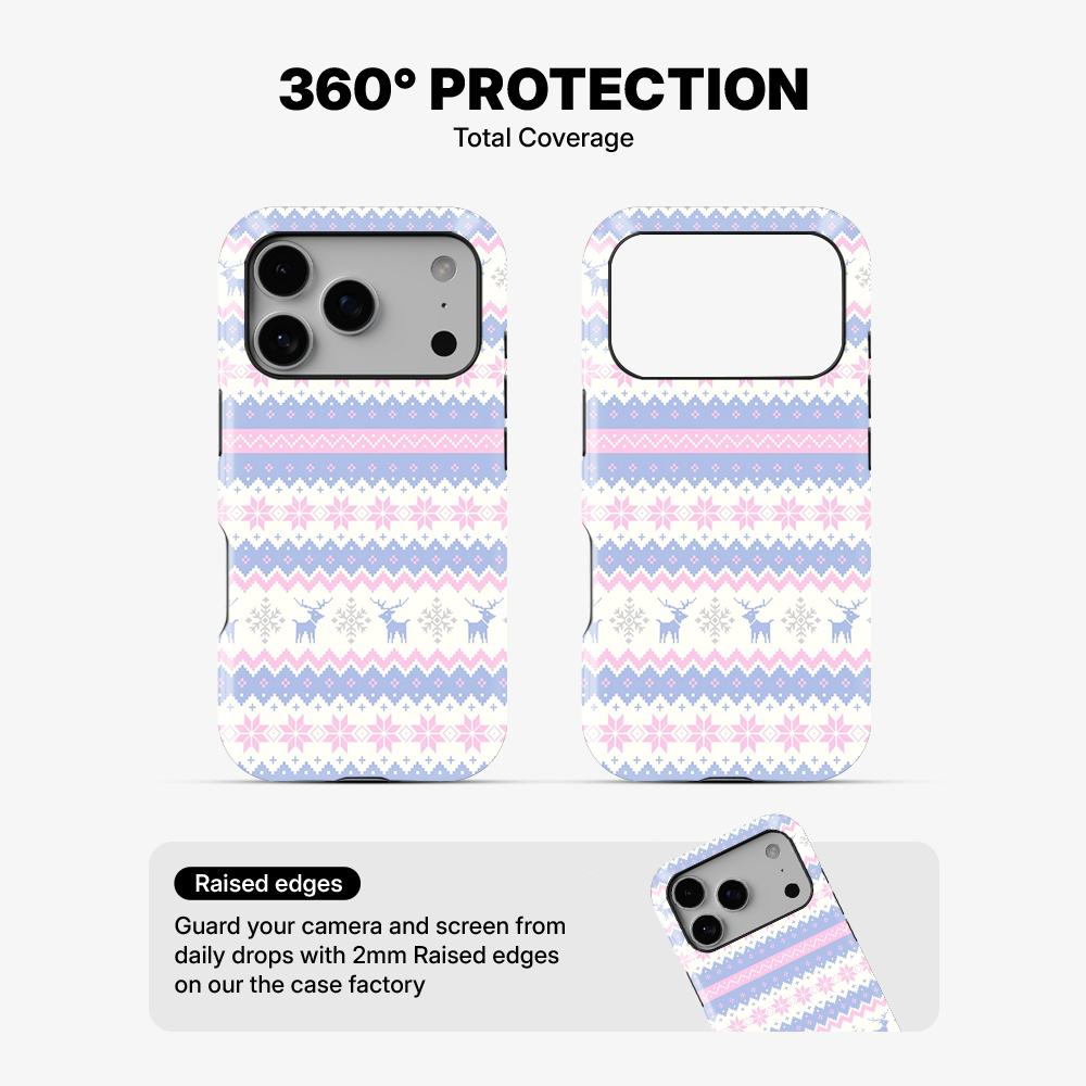 Christmas Pink Snowflake Phone Case