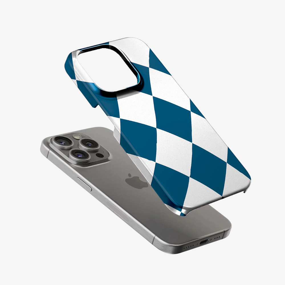 Blue & White Checkered Phone Case