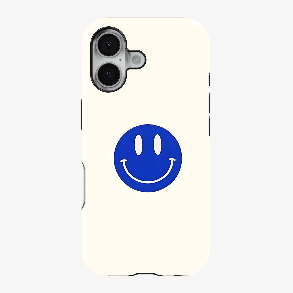 Blue Smiley Phone Case