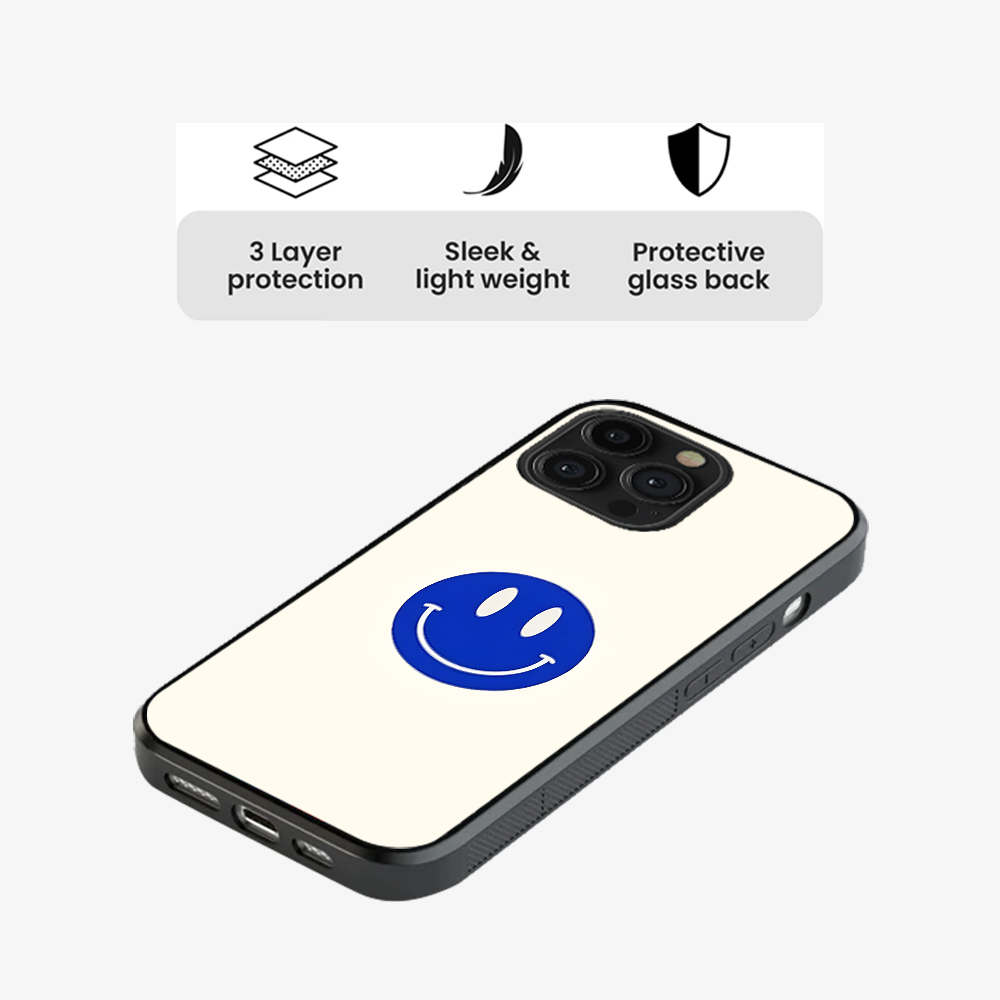 Blue Smiley Phone Case