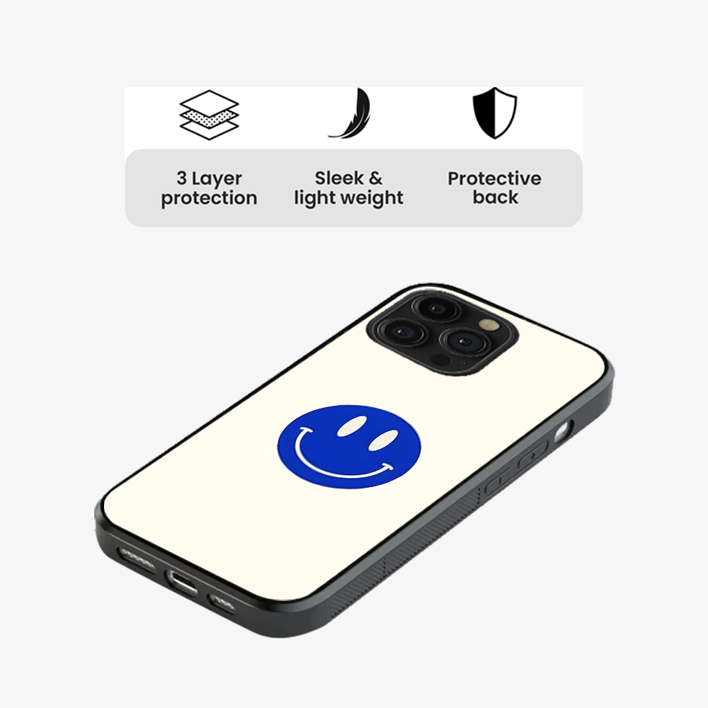 Blue Smiley Phone Case
