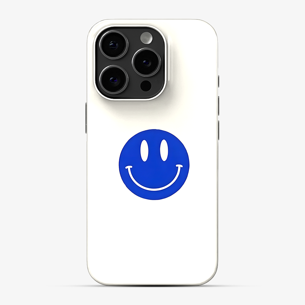 Blue Smiley Phone Case