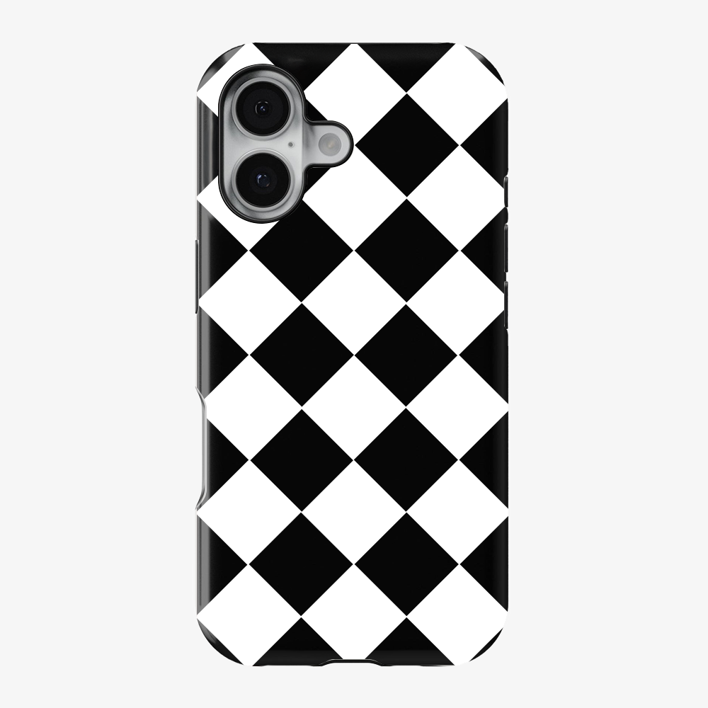 Black Checkered Phone Case