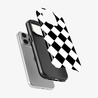 Black Checkered Phone Case