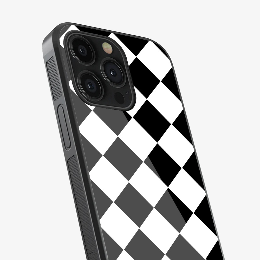 Black Checkered Phone Case