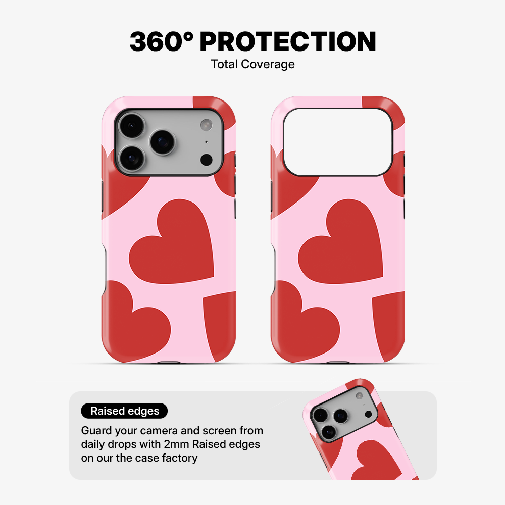 Red & Pink Heart Phone Case